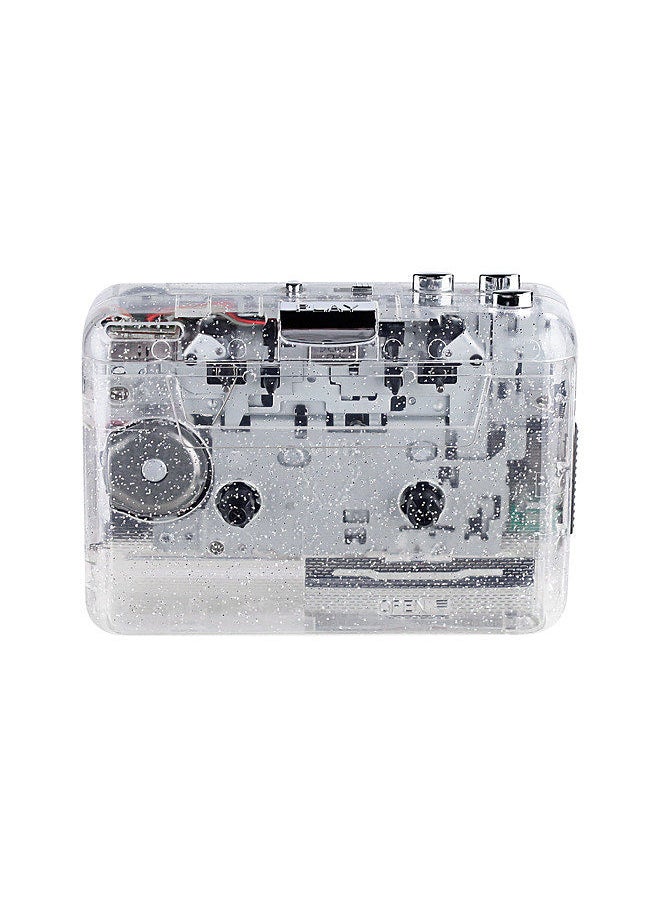 Portable USB Cassette Player Transparent Cassette Tape Player USB Cassette Capture with USB2.0 Port