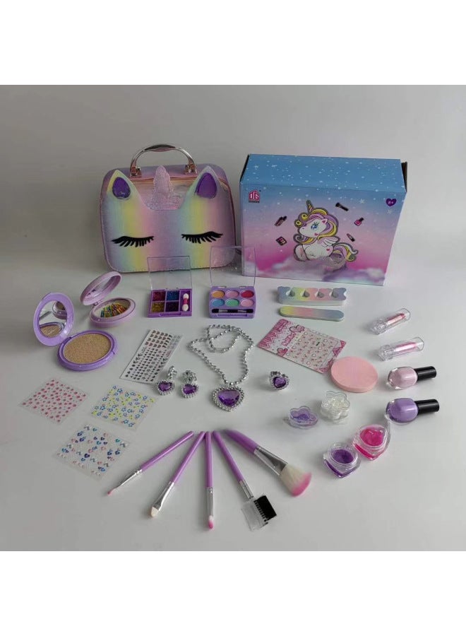 Hot Sale Children Cosmetic Unicorn Handbag Play Home Toy Children Cosmetic Toy In Stock-Color:1026-40 - Image 4
