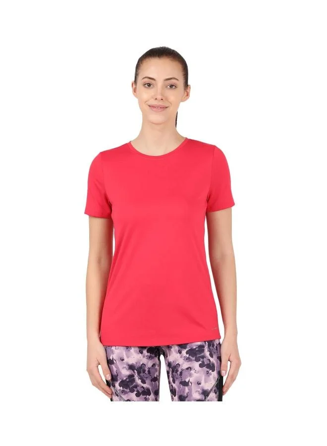MW71 Women Microfiber Round Neck Relaxed Fit T Shirt with StayDry and StayFresh Treatment