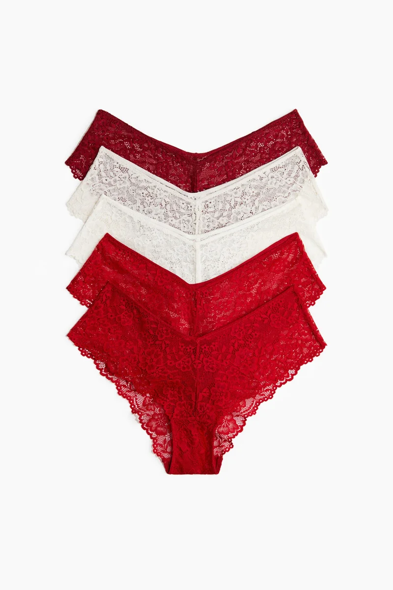 اتش اند ام سروال مزين بالدانتيل - عبوة من 5 قطع