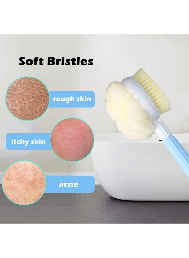 YUQORY Foldable 2 In 1 Folding Bath Brush For Shower Scrubber Bath Mesh Sponge Brush Using Body Exfoliating Bathing Accessories For Body Brushes (Pack Of 1_MultiColor) - Image 3
