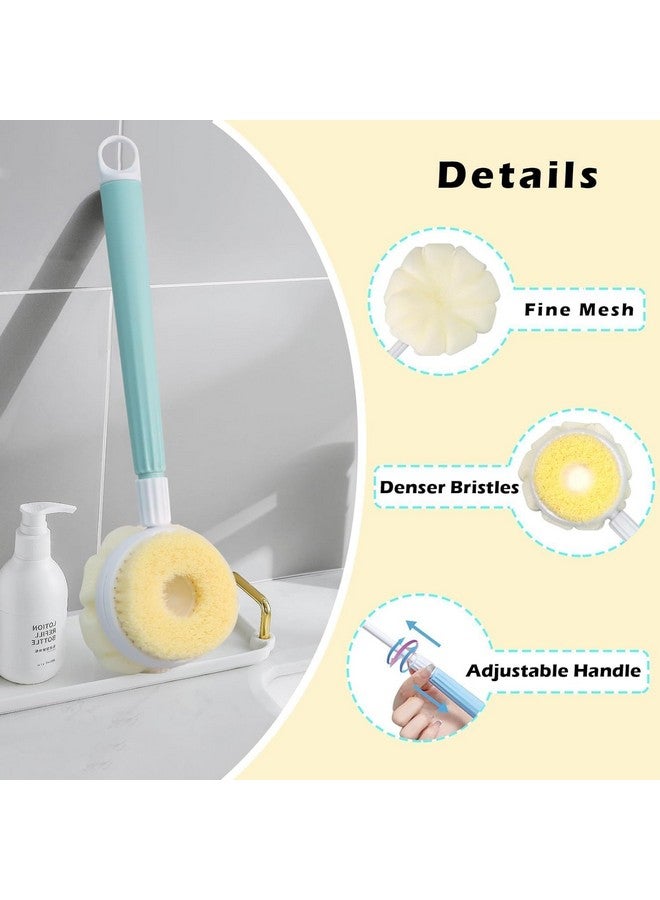 YUQORY Foldable 2 In 1 Folding Bath Brush For Shower Scrubber Bath Mesh Sponge Brush Using Body Exfoliating Bathing Accessories For Body Brushes (Pack Of 1_MultiColor) - Image 2