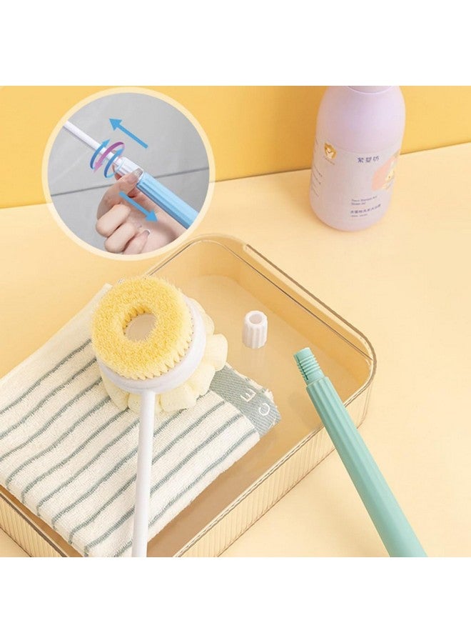 YUQORY Foldable 2 In 1 Folding Bath Brush For Shower Scrubber Bath Mesh Sponge Brush Using Body Exfoliating Bathing Accessories For Body Brushes (Pack Of 1_MultiColor) - Image 4