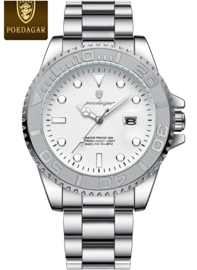 POEDAGAR Man Watch , Waterproof Luminous Men's Watch Quartz，Men's Wrist Watches 42mm  - Image 1