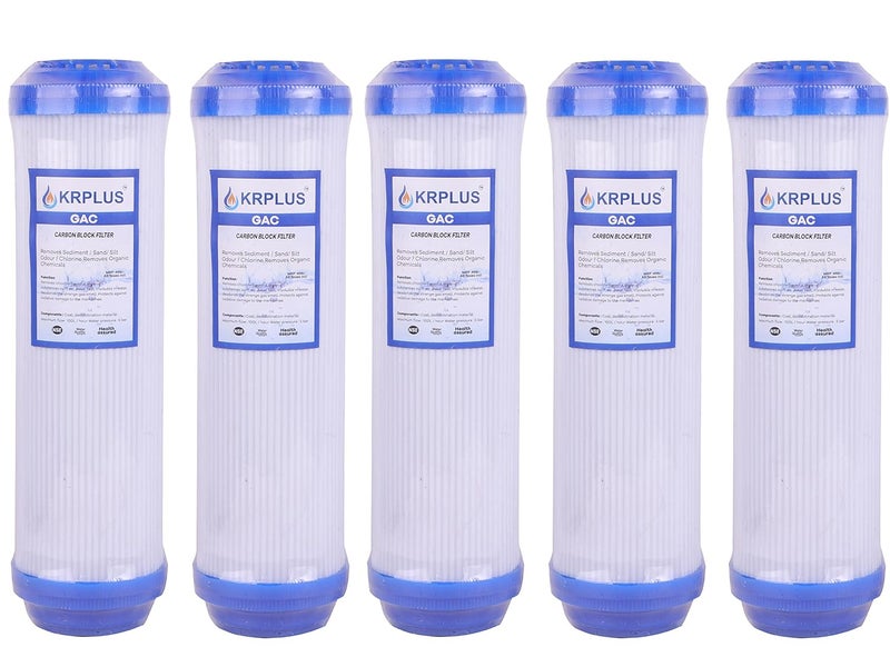 KRplus KRPLUS RO GAC Granular Activated Carbon for Under SinkWall Hanging Filter Models Pack of 5  - Image 1