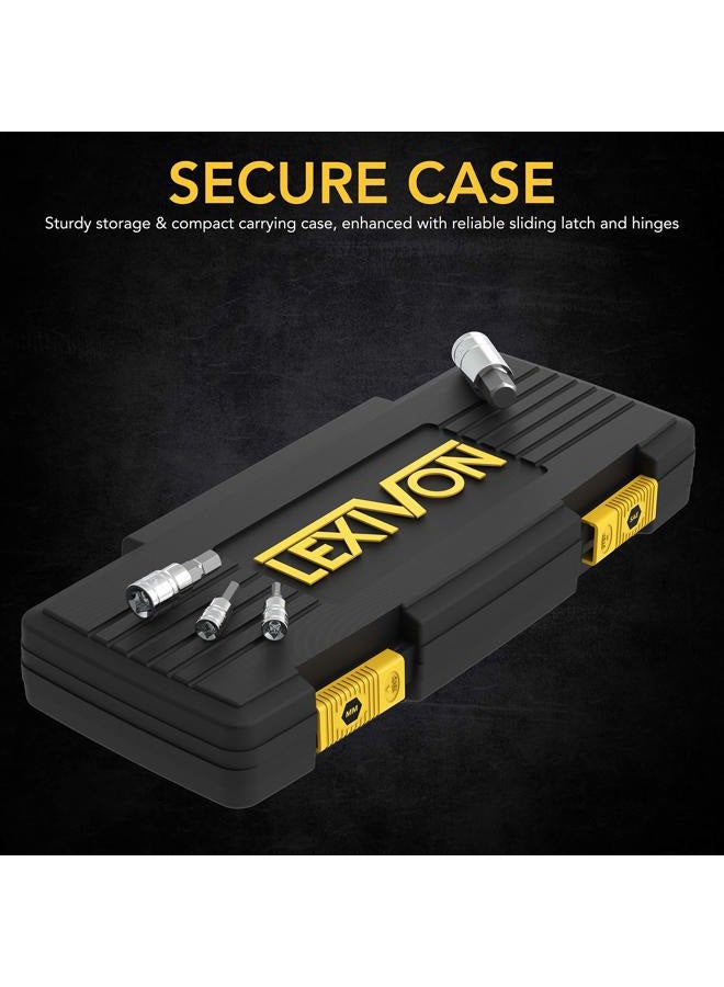 LEXIVON Master HEX Bit Socket Set, Premium S2 Alloy Steel | Complete 32-Piece, SAE and Metric Set | Enhanced Storage Case (LX-144) - Image 3