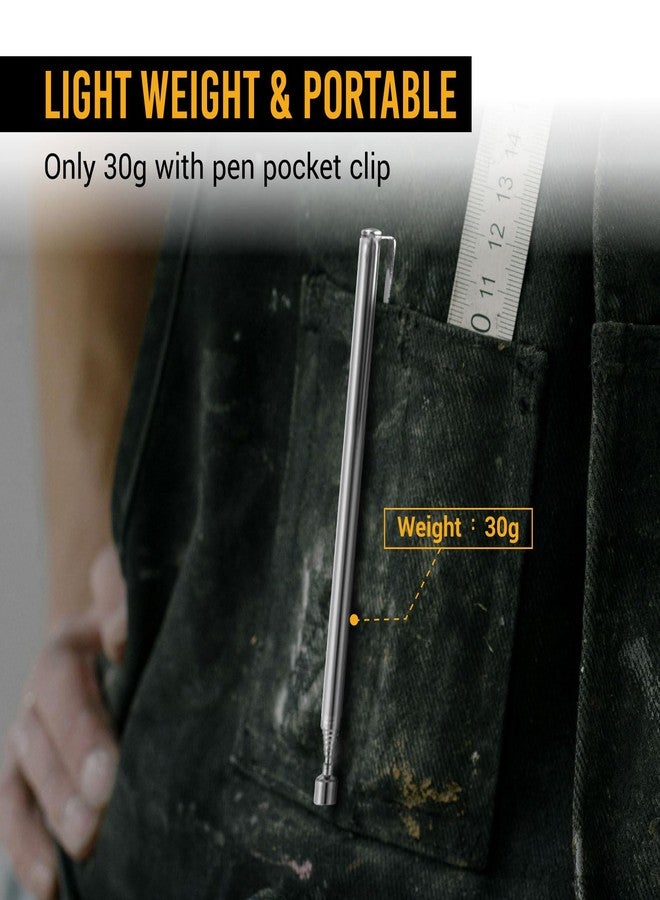 EWK 2 Pcs Stainless Telescoping Magnetic Pick-Up Tool with Pocket Pen Clip, Extendable to 25.2" Length, Magnet Retrieval Gadget Tool with Telescopic Stick Gifts for Father, Men, Craft Enthusiasts - Image 5