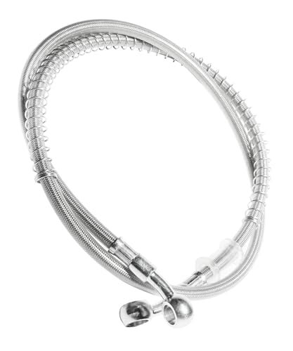 RACOONA 3937 Length Motorcycle Hydraulic Brake Line Oil Hose Pipe Stainless Steel Braided CableCar Accessories 10mm ID Braided Hydraulic Brake Hose Line Pipeline - Image 1