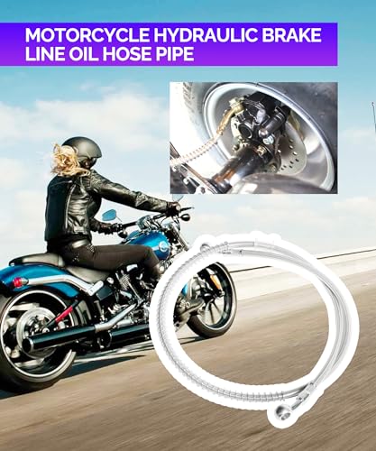 RACOONA 3937 Length Motorcycle Hydraulic Brake Line Oil Hose Pipe Stainless Steel Braided CableCar Accessories 10mm ID Braided Hydraulic Brake Hose Line Pipeline - Image 3