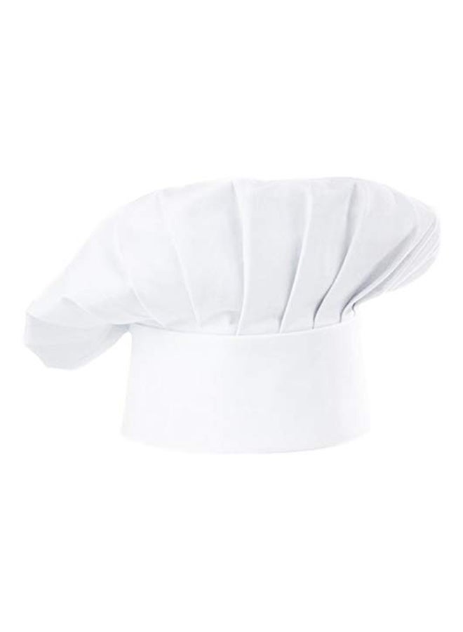 Adjustable Elastic Kitchen Chef Cap White 22cm