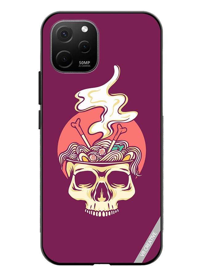 VR CREATIVE Protective Case Cover For Huawei Nova Y61 Ramen Skull Design Multicolour - Image 1