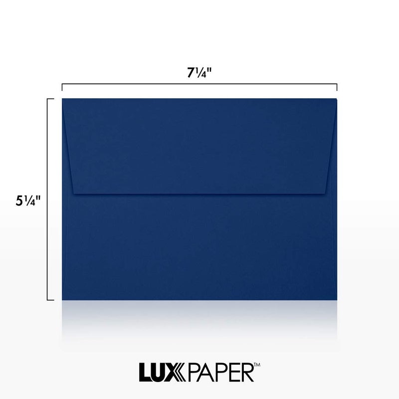 LUXPaper أظرف دعوات LUXPaper A7 | قابلة للفتح والضغط | 5 1/4" × 7 1/4" | أزرق داكن | 80 رطل نص | 50 عدد - Image 5