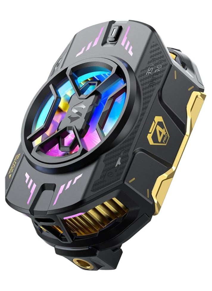 BLACK SHARK Phone Cooler Black Shark 4 Pro FunCooler – 27W Smart Cooling Fan with App-Controlled Modes and RGB Lighting – Ideal for Gaming, Live Streaming, and Driving – Compatible with 67-88mm iPhone and Android Phones – For Phone USE ONLY  - Image 1