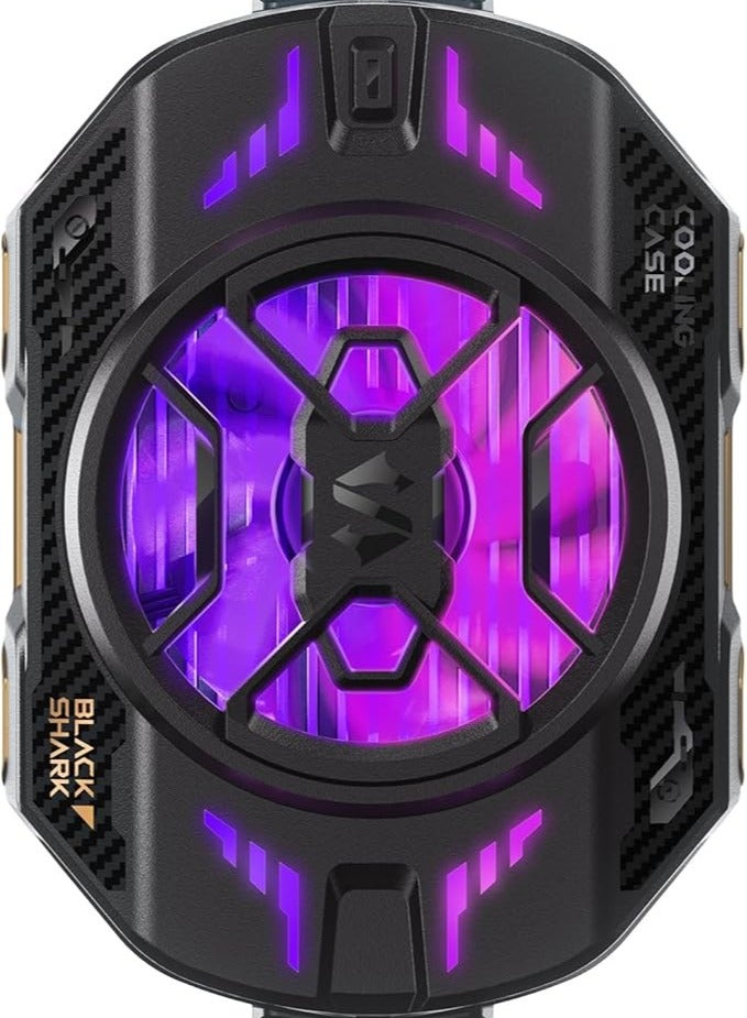 بلاك شارك مبرد الهاتف بلاك شارك Black Shark 4 Pro بقوة ٢٧ واط – مروحة تبريد ذكية مع أوضاع تبريد وتحكم عبر التطبيق وإضاءة RGB – مثالي للألعاب، البث المباشر، والقيادة – متوافق مع هواتف آيفون وأندرويد من ٦٧ إلى ٨٨ ملم – للاستخدام مع الهواتف فقط - Image 1