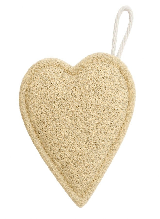 SLAKX Premium Loofah Bath Sponge Set | Heart Shaped Body | Scrubbers for Shower & Spa | Gentle Exfoliating | Women & Men | Deep Cleansing | Glowing Skin (Pack of 3)