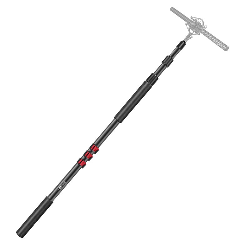 NEEWER NW-7000 Microphone Boom Arm, 3 Section Extendable Handheld Mic Arm with 3/8" & 3/8" to 5/8" Screw Adapter, 3ft to 8ft Adjustable Length,Auxiliary - Image 1