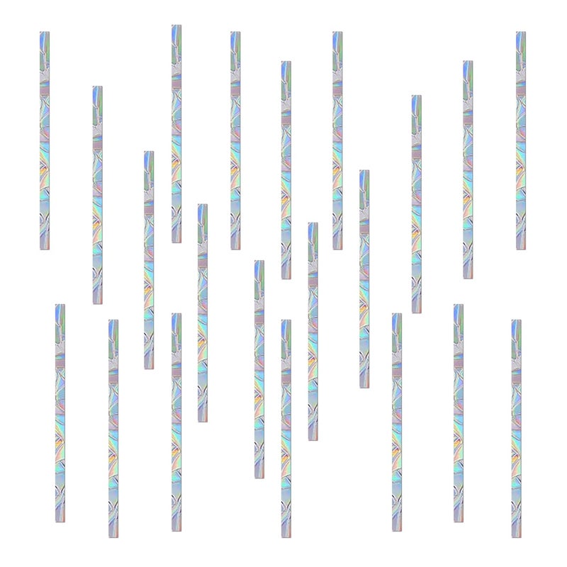 Tiz Tlloz Window Clings for Birds - Anti-Collision Window Decals - Prismatic Non Adhesive Vinyl Rainbow Glass Stickers to Save Birds from Glass Strikes (Strip, 87 Pieces) - Image 1