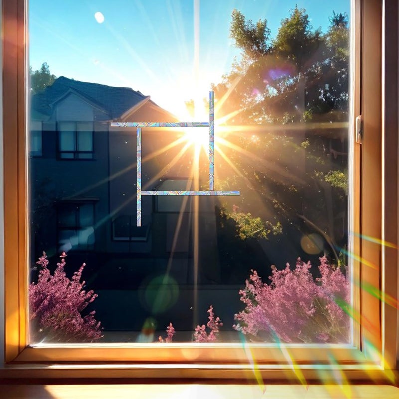 Tiz Tlloz Window Clings for Birds - Anti-Collision Window Decals - Prismatic Non Adhesive Vinyl Rainbow Glass Stickers to Save Birds from Glass Strikes (Strip, 87 Pieces) - Image 4