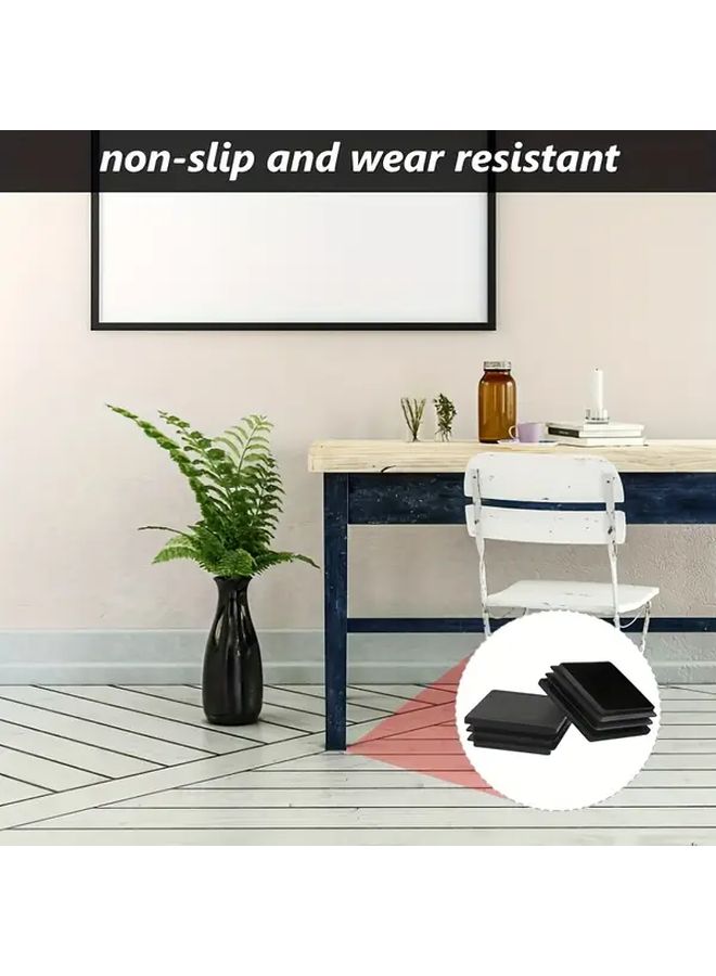 20pcs Square Tube End Caps Connectors Plugs For Post Fence Pipe Cover Chair - Image 2