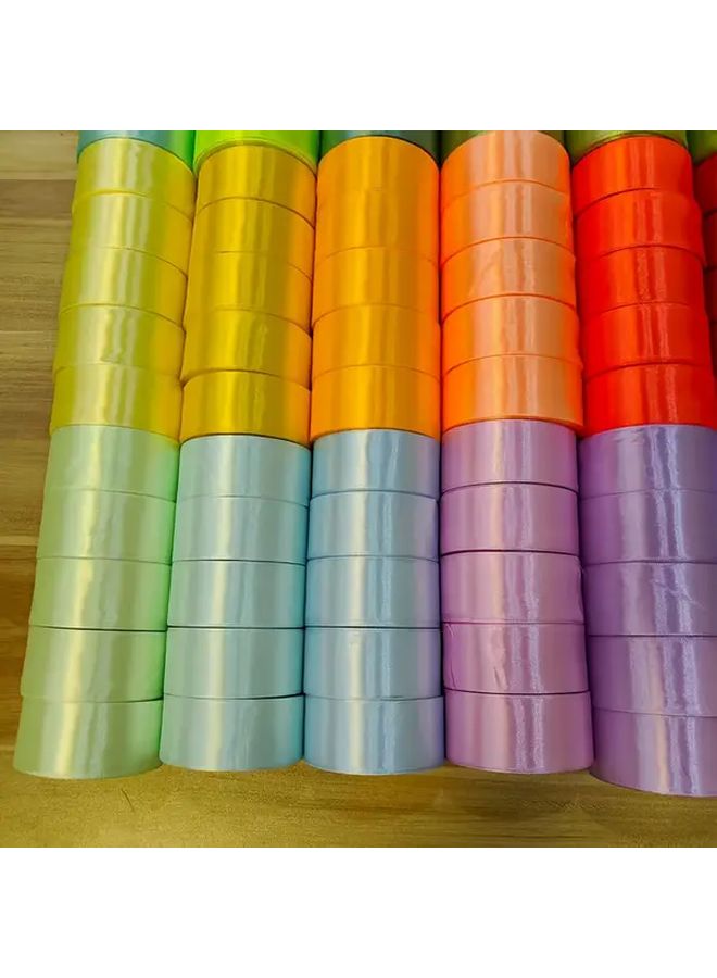 Medium Powder Luxury Ribbon 3 Rolls Glossy Finish for Wedding Decor Gifts - Image 1