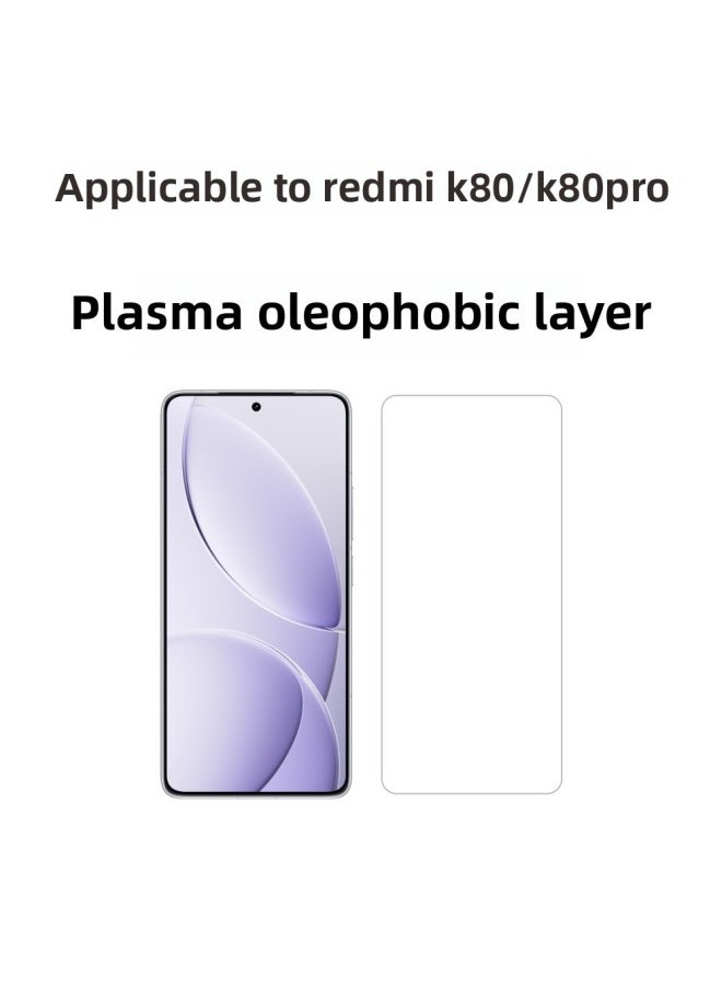 Generic Love Sticker For Red Rice K80pro Mobile Phone Tempered Film Redmi K80 Fingerprint Unlock Screen Protector-Color:Plasma Oleophobic Layer-Size:K80/K80 Pro  - Image 1