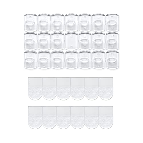 MOVELYST 100 Mini Clear Light Clips with 120 Adhesive Strips, Damage-Free Indoor Mini Wall Hooks for Hanging, Removable Clips for Christmas Decoration - Image 1