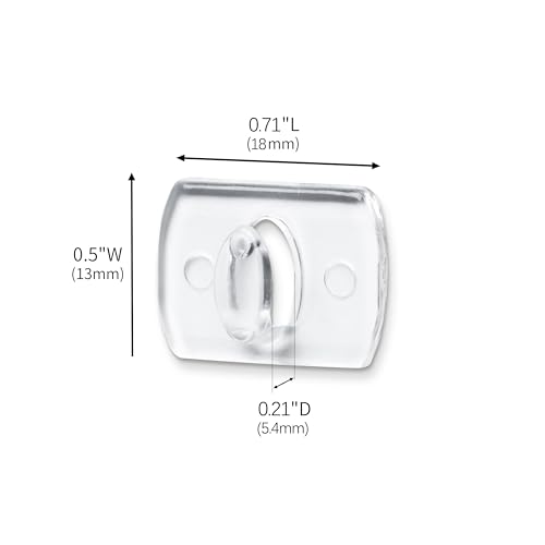 MOVELYST 100 Mini Clear Light Clips with 120 Adhesive Strips, Damage-Free Indoor Mini Wall Hooks for Hanging, Removable Clips for Christmas Decoration - Image 2