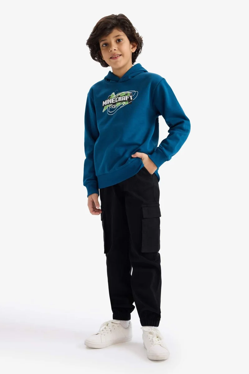 DeFacto Boy Minecraft New Regular Fit Hooded Sweatshirt
