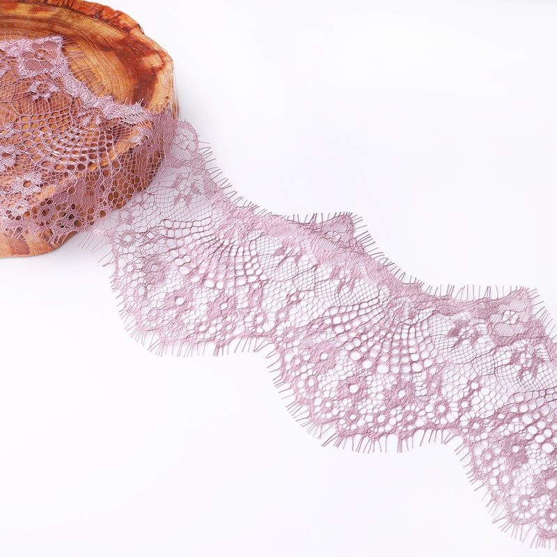 14 Color Optional Flower Embroidery Lace Fabric Trim Ribbon Handmade DIY Sewing Material Accessories Factory Direct Violet - Image 1