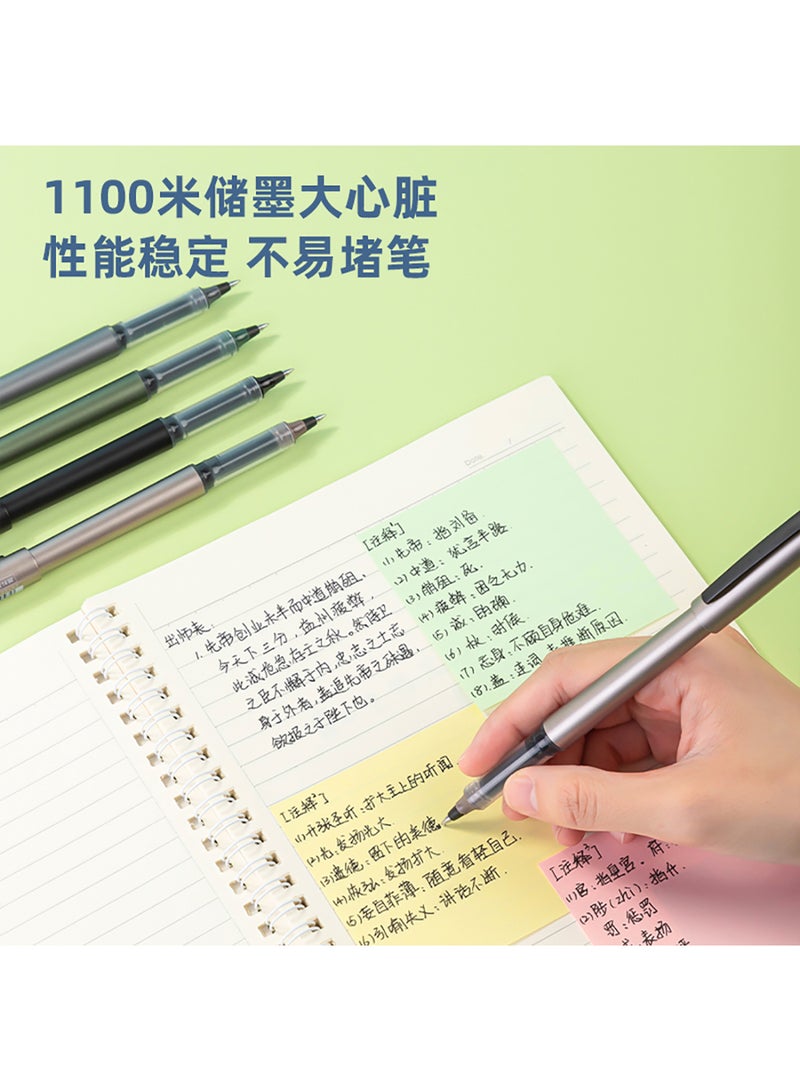 ديلي قلم حبر أسود 0.5 ملم , 4 ألوان , كتابة سلسة لتدوين الملاحظات , الرسم , كتابة اليوميات , عبوة من 12 قلم - Image 4