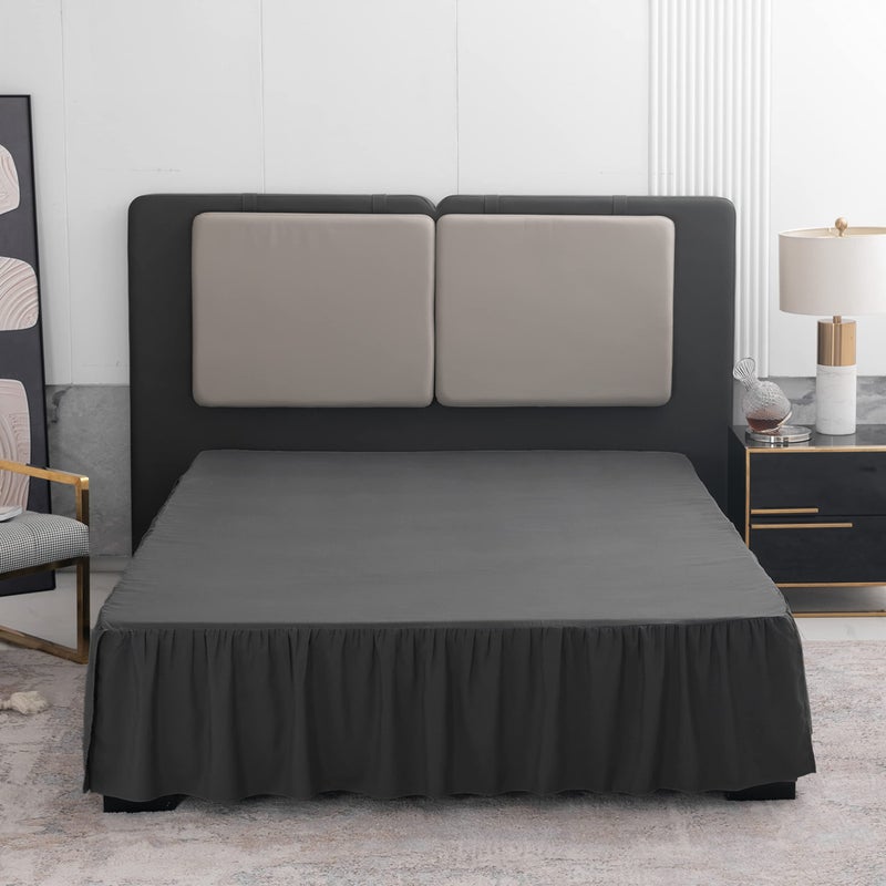 Black Bed Skirt Queen Size Ruffled Bed Skirt with Split Corners Queen Bed Skirt 14 Inch Drop TSUTOMI Queen Size Bed Skirt Black for Ruffled Bed Skirt with Split Corners Bed Skirts Queen Size