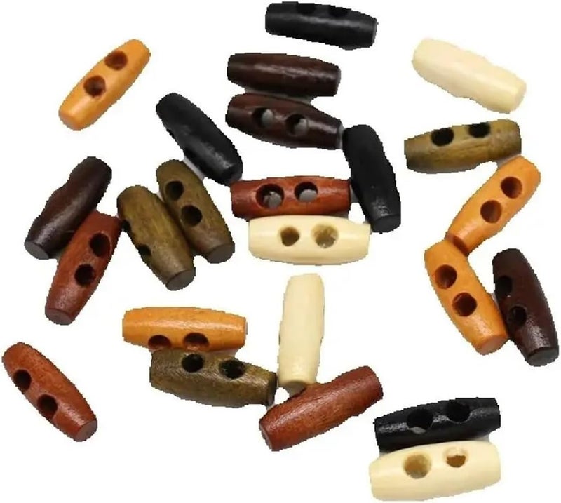 300Pcs Olives Buttons Garment Wooden for Kids Clothes Scrapbooking Decorative Crafts Botones(Antique Brass) - Image 1