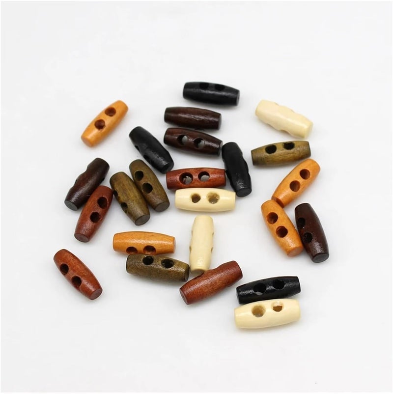 300Pcs Olives Buttons Garment Wooden for Kids Clothes Scrapbooking Decorative Crafts Botones(Antique Brass) - Image 3