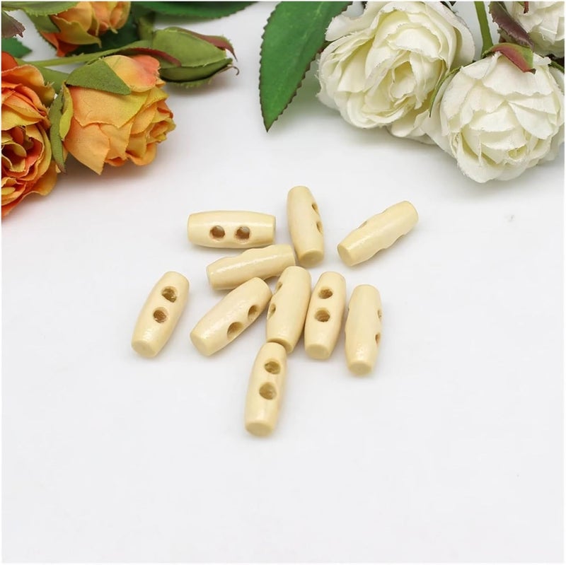 300Pcs Olives Buttons Garment Wooden for Kids Clothes Scrapbooking Decorative Crafts Botones(Antique Brass) - Image 5