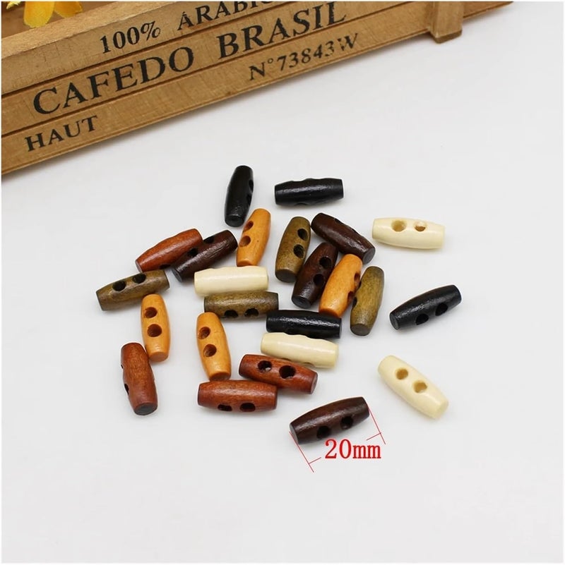 300Pcs Olives Buttons Garment Wooden for Kids Clothes Scrapbooking Decorative Crafts Botones(Antique Brass) - Image 2