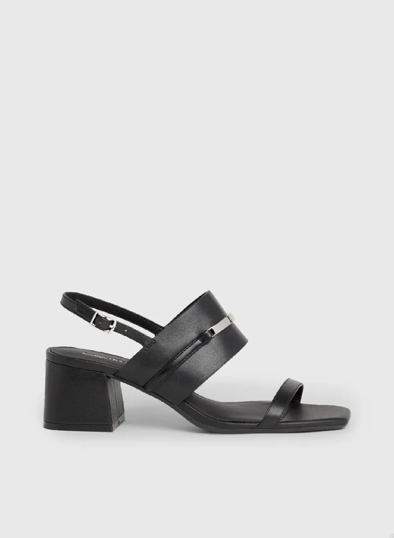 CALVIN KLEIN Leather Heeled Sandals