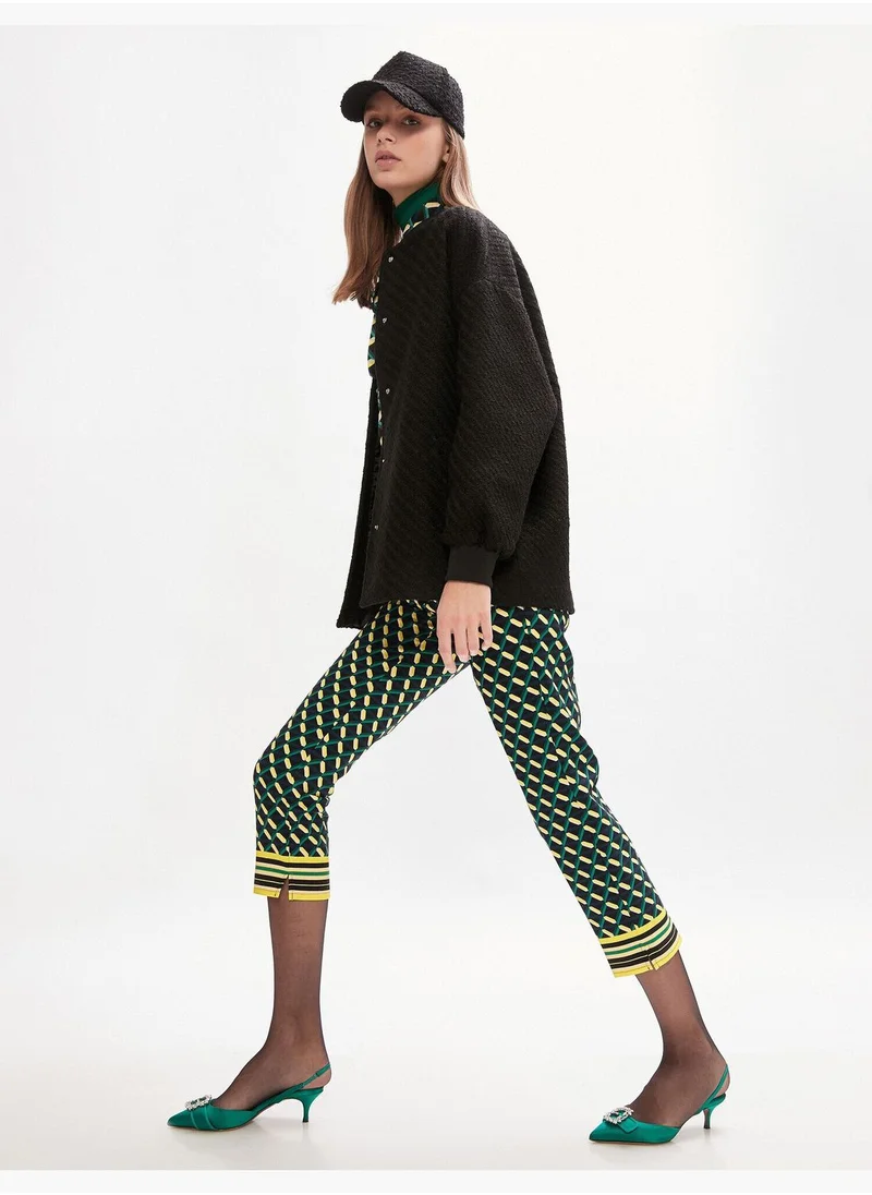 كوتون Patterned Crop Pants