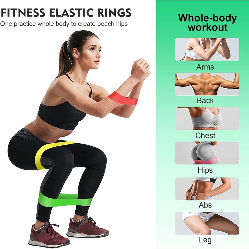SKY-TOUCH Resistance Stretch Bands Set of 5 - Premium Workout Equipment for Flexibility, Strength & Muscle Stretching - Image 3