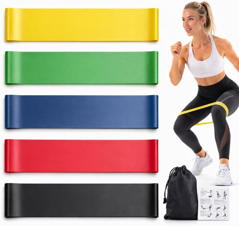 SKY-TOUCH Resistance Stretch Bands Set of 5 - Premium Workout Equipment for Flexibility, Strength & Muscle Stretching - Image 1