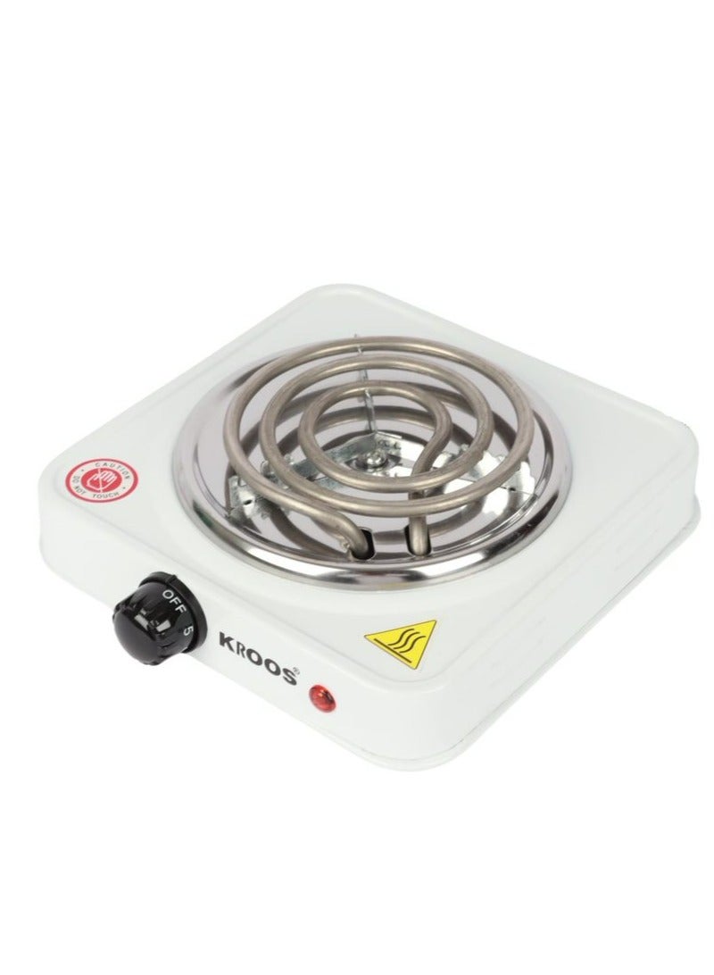 كروس موقد كهربائي حلزوني شعلة واحدة 5 مستويات حرارة مع نظام أمان 1000 وات - Image 1