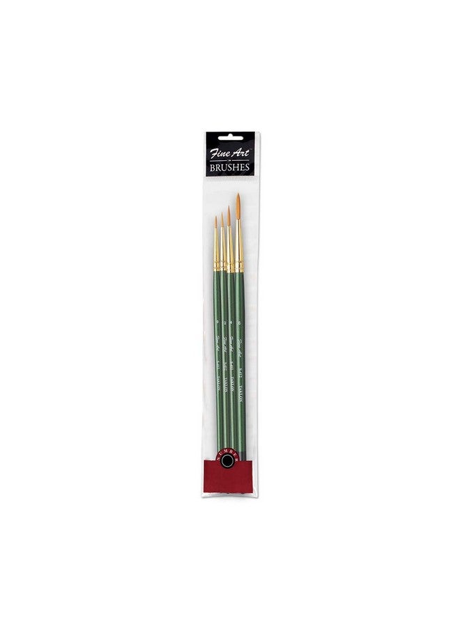 Fine Art Pidilite Fevicryl Fine Art Tr-4 Code (S-412) Painting Round Shape Brushes (Set of 4, Sizes: 0,2,4,6) - Image 1