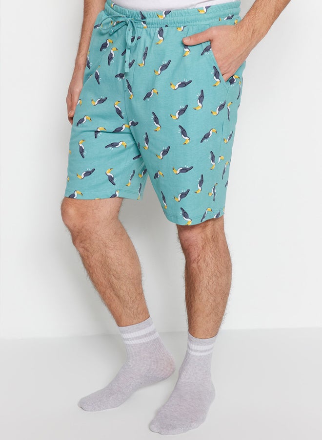 trendyol Green Men's Regular Fit Knitted Pajamas Set - Image 4