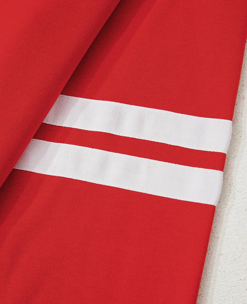 SELINK Womens Varsity Striped Oversized Sweatshirt Crewneck Long Sleeve Casual Fashion Pullover Top Fall Outfits Red-L - Image 5