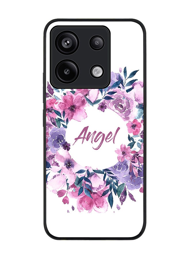 Stylizedd Rugged Black Edge Case for Xiaomi Redmi Note 13 Pro 5G, Slim fit Soft Case Flexible Rubber Edges Anti Drop TPU Gel Thin Cover -  Angel - Image 1