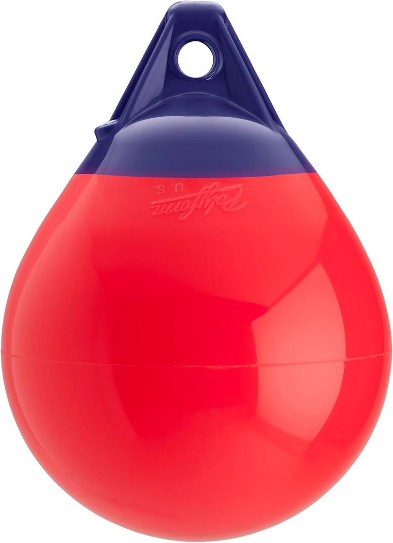 Polyform A-Series Buoy A-1 Standard Blue Ropehold - Red - Image 1
