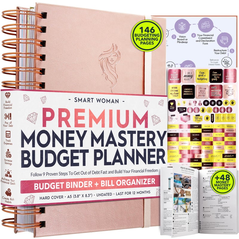 Freedom Mastery منظم الميزانية ومنظم الفواتير الشهرية + نظام الظرف النقدي | مخطط مالي، متتبع دفع الفواتير وتوفير المال مع تطبيق Panduo | مجلة عقلية المال لجذب الوفرة المالية - Image 1