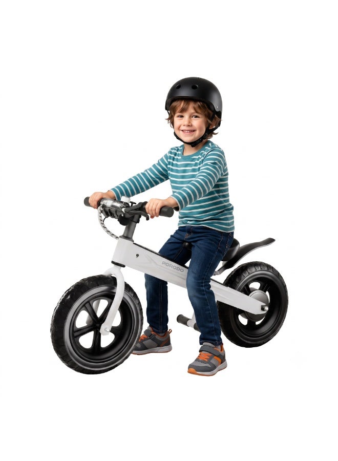 porodo 2600mAh Kids Electric Bike with 3 Gears / Kids Electric Bicycle with 6.5 inch Nonslip Wheels & LED Display / Maximum Speed - 15Km/H / Motor Speed - 165RPM - White - Image 1