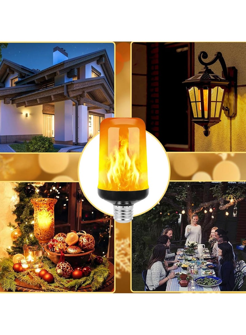 ACYYH 2piece Flame lamp with black background, realistic dynamic flame strip, gravity sensing flame pulsating lamp, for group dining atmosphere decoration, LED lamp. - Image 3