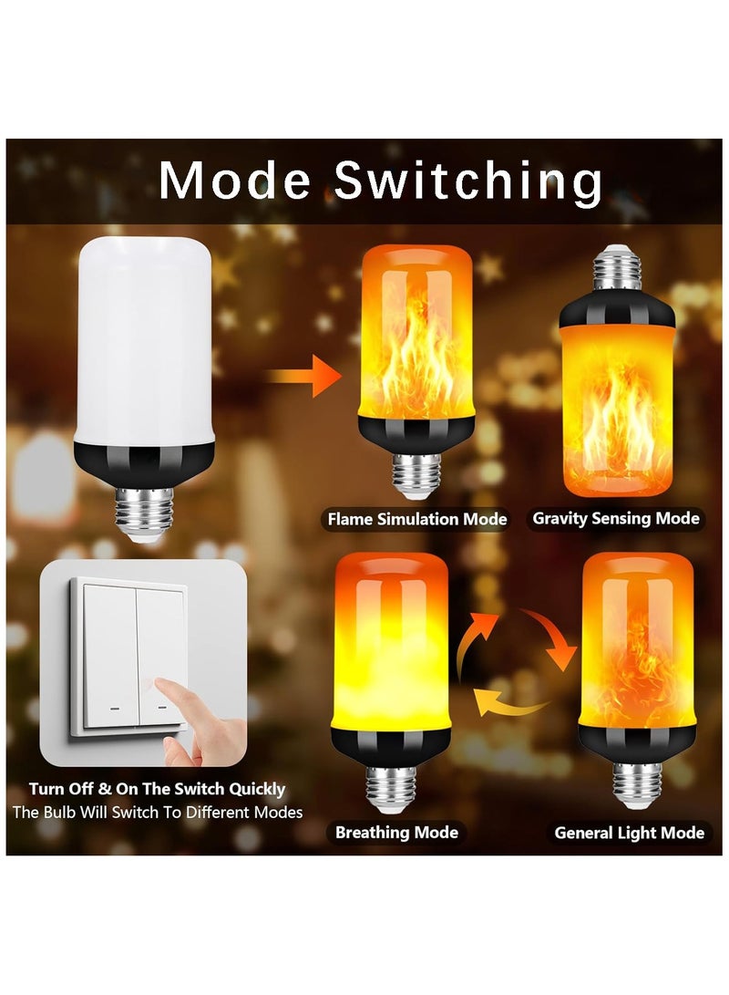 ACYYH 2piece Flame lamp with black background, realistic dynamic flame strip, gravity sensing flame pulsating lamp, for group dining atmosphere decoration, LED lamp. - Image 4