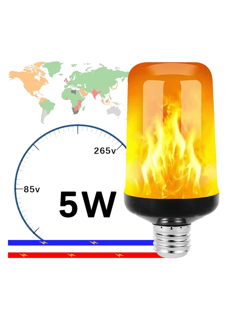 ACYYH 2piece Flame lamp with black background, realistic dynamic flame strip, gravity sensing flame pulsating lamp, for group dining atmosphere decoration, LED lamp. - Image 5